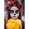 Flower Crown Day of the Dead Rose Headbands Skull Floral Crown Mexican Headpiece with Ribbon for Women Girls Black Red
